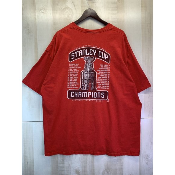 Vintage 2008 Reebok Stanley Cup Champions Detroit Red Wings MENS Sz 2X Shirt - Picture 9 of 12